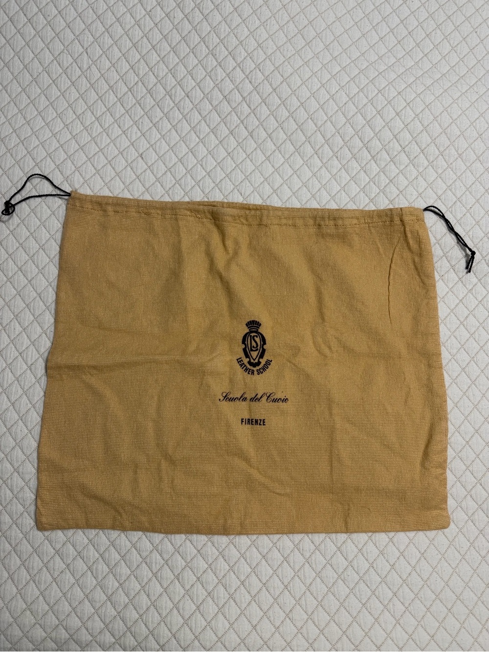 Scuola del Cuoio Firenze Authentic Tan Cotton Dust Bag Large 20"x16